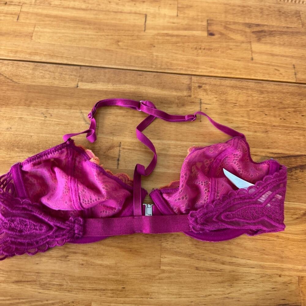 Intimately Free People What She Said Pink Magenta Front Clasp Bra Size 32D - Picture 4 of 7